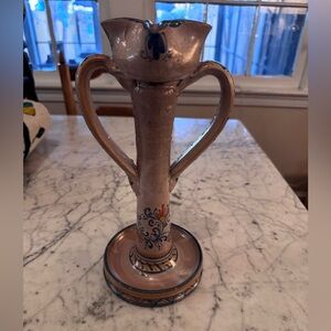 Vintage Italian majolica candle holder. Like new. 11x5